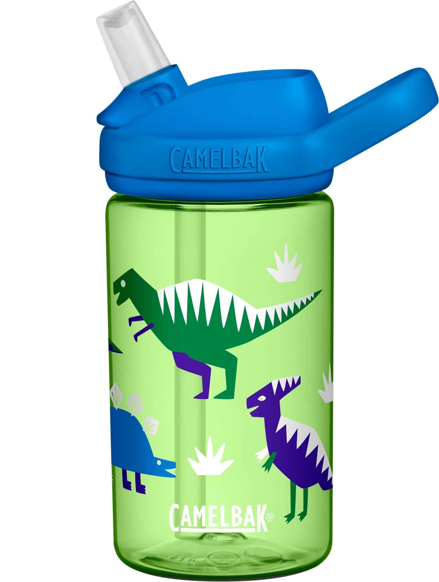 CamelBak eddy+ 14 oz Kids Water Bottle with Tritan Renew - Straw Top  Leak-Proof When Closed  Hip Dinos